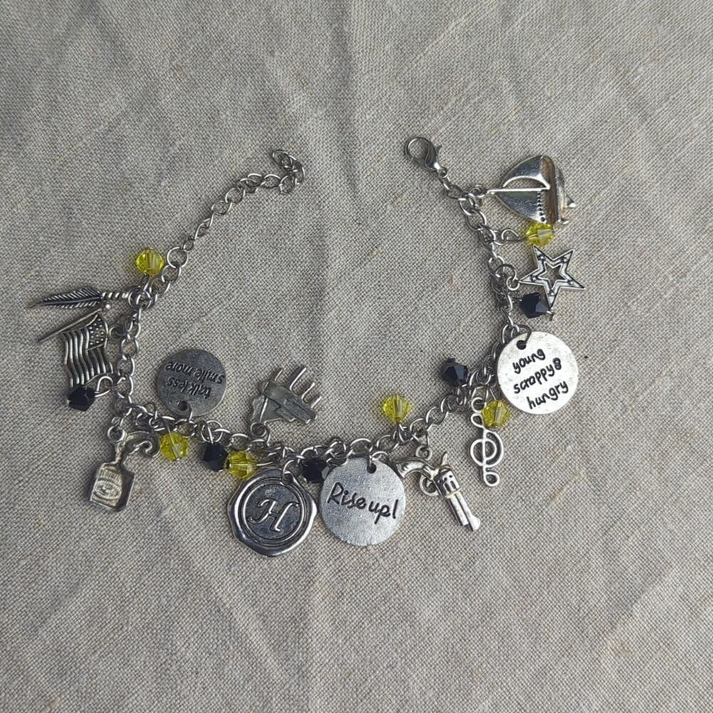 Eclectic Charm Bracelet Music Note Piano Nautical Star Mixed Metal Inspirational
